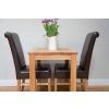 Small Solid Oak Dining Table Minsk 80cm x 60cm 2 Seater - SPRING SALE - 10