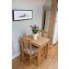 Minsk Oak 60cm Table and 2 Victoria Linen Chairs - 11