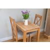Minsk Oak 60cm Table and 2 Victoria Linen Chairs - 3