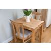 Minsk Oak 60cm Table and 2 Victoria Linen Chairs - 4