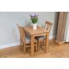 Minsk Oak 60cm Table and 2 Victoria Linen Chairs - 2