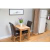 Minsk 60cm Table and 2 Emperor Brown Leather Chairs - SPRING MEGA DEAL - 7