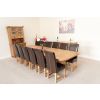 Country Oak 340cm Oval Table and 12 Titan Brown Chairs - 2
