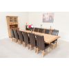 Country Oak 340cm Table and 12 Titan Brown Chairs Set - 2
