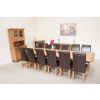 Country Oak 340cm Table and 12 Titan Brown Chairs Set - 3