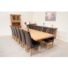Country Oak 340cm Table and 12 Titan Brown Chairs Set - 4
