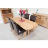 Country Oak 130cm to 180cm X Leg Oval and 4 Titan Brown Chairs - 6