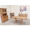Country Oak 130cm to 180cm X Leg Oval and 4 Titan Brown Chairs - 10