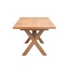 Provence 1.6m to 2.0m Extending  Cross Leg Oak Dining Table - 20% OFF CODE DEAL - 15