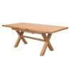 Provence 1.6m to 2.0m Extending  Cross Leg Oak Dining Table - 20% OFF CODE DEAL - 7
