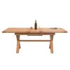 Provence 1.6m to 2.0m Extending  Cross Leg Oak Dining Table - 20% OFF CODE DEAL - 9