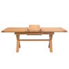 Provence 1.6m to 2.0m Extending  Cross Leg Oak Dining Table - 20% OFF CODE DEAL - 10