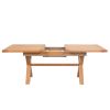 Provence 1.6m to 2.0m Extending  Cross Leg Oak Dining Table - 20% OFF CODE DEAL - 11