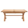 Provence 2.3m Extending Cross Leg Oak Dining Table - 10% OFF SPRING SALE - 5