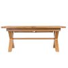 Provence 2.3m Extending Cross Leg Oak Dining Table - 10% OFF SPRING SALE - 6