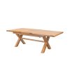 Provence 2.3m Extending Cross Leg Oak Dining Table - 10% OFF WINTER SALE - 2
