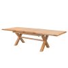 Provence 2.8m Double Extending Cross Leg Oak Table - 20% OFF WINTER SALE - 3