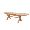 Provence 2.8m Double Extending Cross Leg Oak Table - 20% OFF SPRING SALE - 3