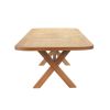 Provence 3.4m Double Extending X Leg Oak Table Oval Corners - 20% OFF SPRING SALE - 12