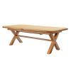 Provence 3.4m Double Extending X Leg Oak Table Oval Corners - 20% OFF SPRING SALE - 13