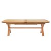 Provence 3.4m Double Extending X Leg Oak Table Oval Corners - 20% OFF SPRING SALE - 14