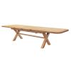 Provence 3.4m Double Extending X Leg Oak Table Oval Corners - 20% OFF SPRING SALE - 7