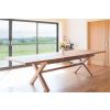 Provence 3.4m Large Double Extending X Leg Oak Dining Table - 20% OFF SPRING SALE - 2