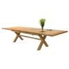 Provence 3.4m Large Double Extending X Leg Oak Dining Table - 20% OFF SPRING SALE - 3