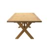 Provence 3.4m Large Double Extending X Leg Oak Dining Table - 20% OFF SPRING SALE - 20