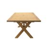 Provence 3.4m Large Double Extending X Leg Oak Dining Table - 20% OFF SPRING SALE - 20