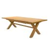 Provence 3.4m Large Double Extending X Leg Oak Dining Table - 20% OFF SPRING SALE - 22