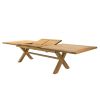 Provence 3.4m Large Double Extending X Leg Oak Dining Table - 20% OFF SPRING SALE - 4