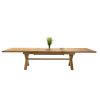 Provence 3.4m Large Double Extending X Leg Oak Dining Table - 20% OFF SPRING SALE - 9