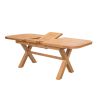 Provence 1.6m to 2.0m Cross Leg Oak Extending Dining Table with Oval Corners - 20% OFF SPRING SALE - 2