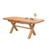 Provence 1.6m to 2.0m Cross Leg Oak Extending Dining Table with Oval Corners - 20% OFF SPRING SALE - 13