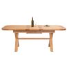 Provence 1.6m to 2.0m Cross Leg Oak Extending Dining Table with Oval Corners - 20% OFF SPRING SALE - 14