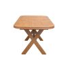 Provence 1.6m to 2.0m Cross Leg Oak Extending Dining Table with Oval Corners - 20% OFF SPRING SALE - 15