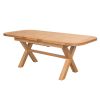 Provence 1.6m to 2.0m Cross Leg Oak Extending Dining Table with Oval Corners - 20% OFF SPRING SALE - 5