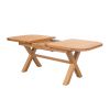 Provence 1.6m to 2.0m Cross Leg Oak Extending Dining Table with Oval Corners - 20% OFF SPRING SALE - 6