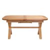 Provence 1.6m to 2.0m Cross Leg Oak Extending Dining Table with Oval Corners - 20% OFF SPRING SALE - 8