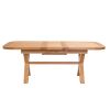 Provence 1.6m to 2.0m Cross Leg Oak Extending Dining Table with Oval Corners - 20% OFF SPRING SALE - 9