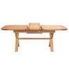 Provence 1.6m to 2.0m Cross Leg Oak Extending Dining Table with Oval Corners - 20% OFF SPRING SALE - 11