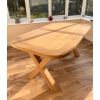 Provence 1.6m to 2.0m Cross Leg Oak Extending Dining Table with Oval Corners - 20% OFF SPRING SALE - 3
