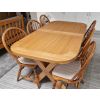 Provence 1.6m to 2.0m Cross Leg Oak Extending Dining Table with Oval Corners - 20% OFF SPRING SALE - 4