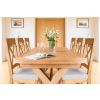 Provence 2.3m Cross Leg Extending Oak Table Oval Corners - 10% OFF SPRING SALE - 9