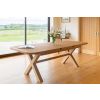 Provence 2.3m Cross Leg Extending Oak Table Oval Corners - 10% OFF SPRING SALE - 2