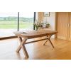 Provence 2.3m Cross Leg Extending Oak Table Oval Corners - 20% OFF SPRING SALE - 4