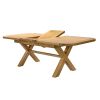 Provence 2.3m Cross Leg Extending Oak Table Oval Corners - 20% OFF SPRING SALE - 3