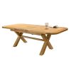 Provence 2.3m Cross Leg Extending Oak Table Oval Corners - 10% OFF SPRING SALE - 14