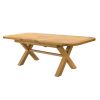 Provence 2.3m Cross Leg Extending Oak Table Oval Corners - 20% OFF WINTER SALE - 5